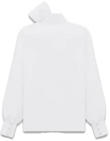 Lookbook SAINT LAURENT FW23 White High-Neck Button-Up Long-Sleeve Shirt 761062Y1H689000