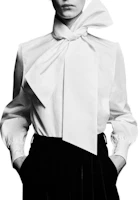 Purchase SAINT LAURENT FW23 White High-Neck Button-Up Long-Sleeve Shirt 761062Y1H689000