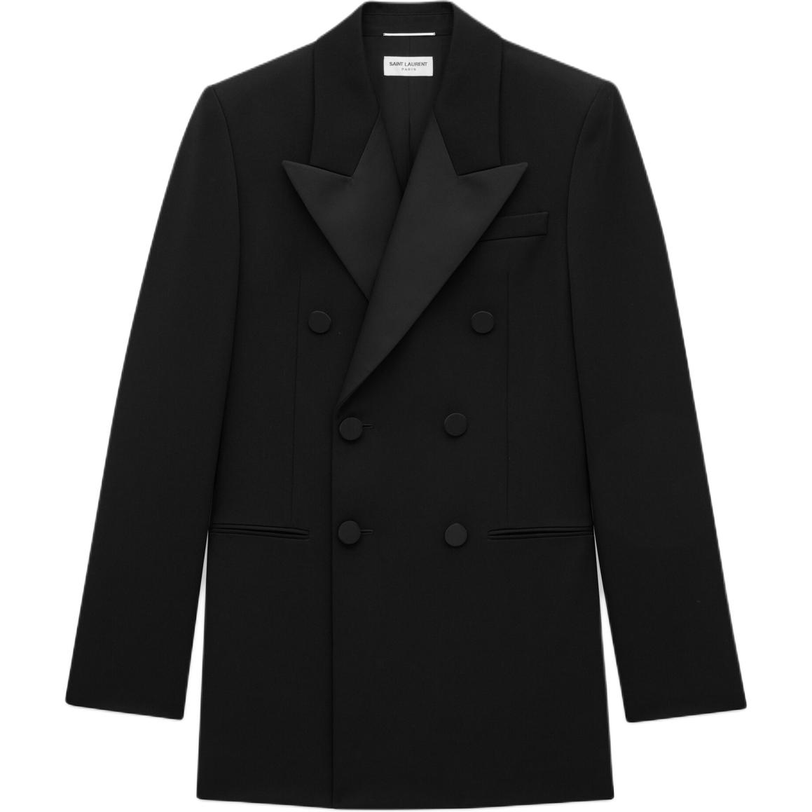 Saint Laurent FW24 Double-Breasted Black Pocket Jacket Menswear 797220Y7E631000