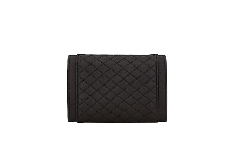 Order 聖羅蘭Gaby小型絎縫小羊皮黑色信封錢包