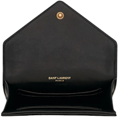 聖羅蘭Gaby小型絎縫小羊皮黑色信封錢包 Lookbook 聖羅蘭Gaby小型絎縫小羊皮黑色信封錢包