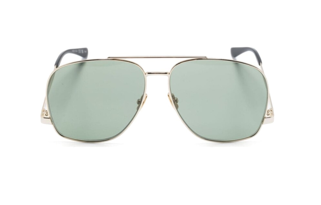 SAINT LAURENT Gold Aviator Sunglasses Unisex with Logo Metal Temples. SL653LEON003 圖 3