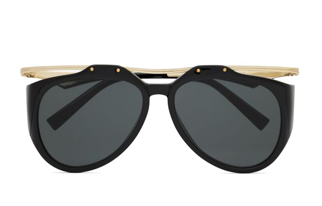 SAINT LAURENT Gold Aviator Sunglasses with Logo Unisex Couples Style. 791905Y99631017 圖 3