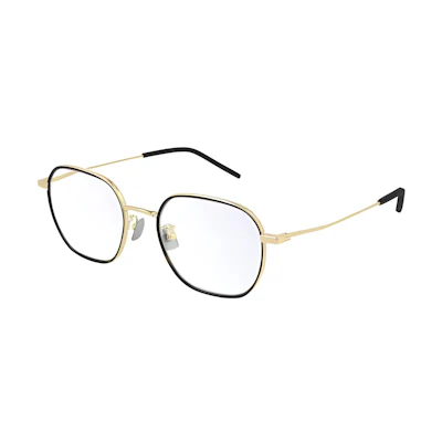 SAINT LAURENT Gold Metal Irregular Frame Optical Glasses Unisex Couples Style SL397F003