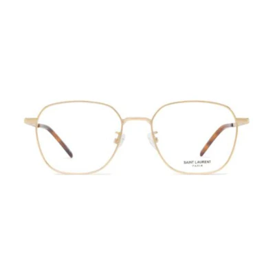 SAINT LAURENT Gold Metal Oval Optical Glasses for Men. SL646F003