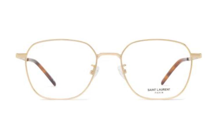 Order SAINT LAURENT 男士金属椭圆光学眼镜（金色）。 SL646F003