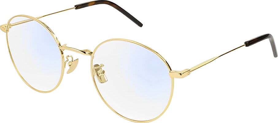 Saint Laurent Gold Oval Optical Glasses for Men - Trendy Alloy Frame Eyewear SL237F003 Buy Saint Laurent Gold Oval Optical Glasses for Men - Trendy Alloy Frame Eyewear SL237F003