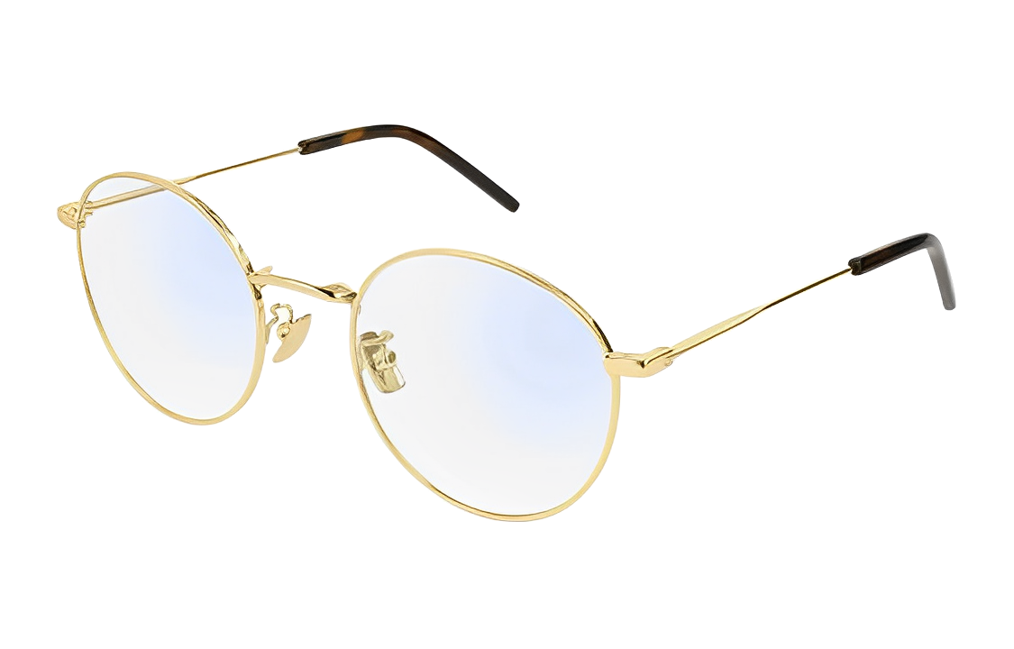 Order Saint Laurent Gold Oval Optical Glasses for Men - Trendy Alloy Frame Eyewear SL237F003