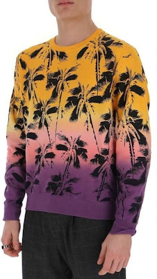 생로랑 그래디언트 야자수 프린트 크루넥 스웻셔츠 멀티컬러 남성. 603302YBOY27269 Details for 생로랑 그래디언트 야자수 프린트 크루넥 스웻셔츠 멀티컬러 남성. 603302YBOY27269