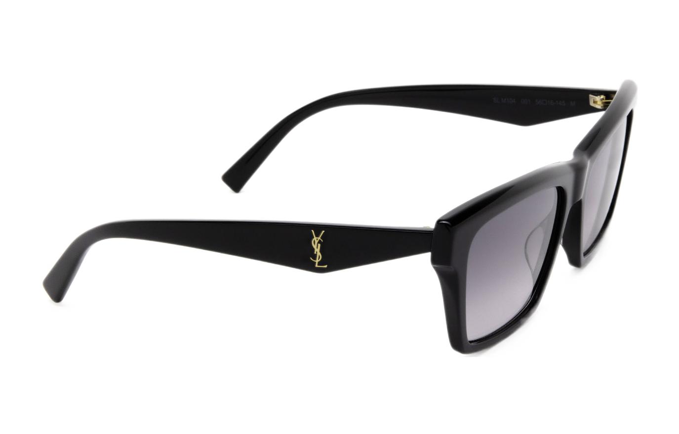 Lookbook サンローラン グラデーション 長方形 サングラス ユニセックス カップル ファッション. SLM104001