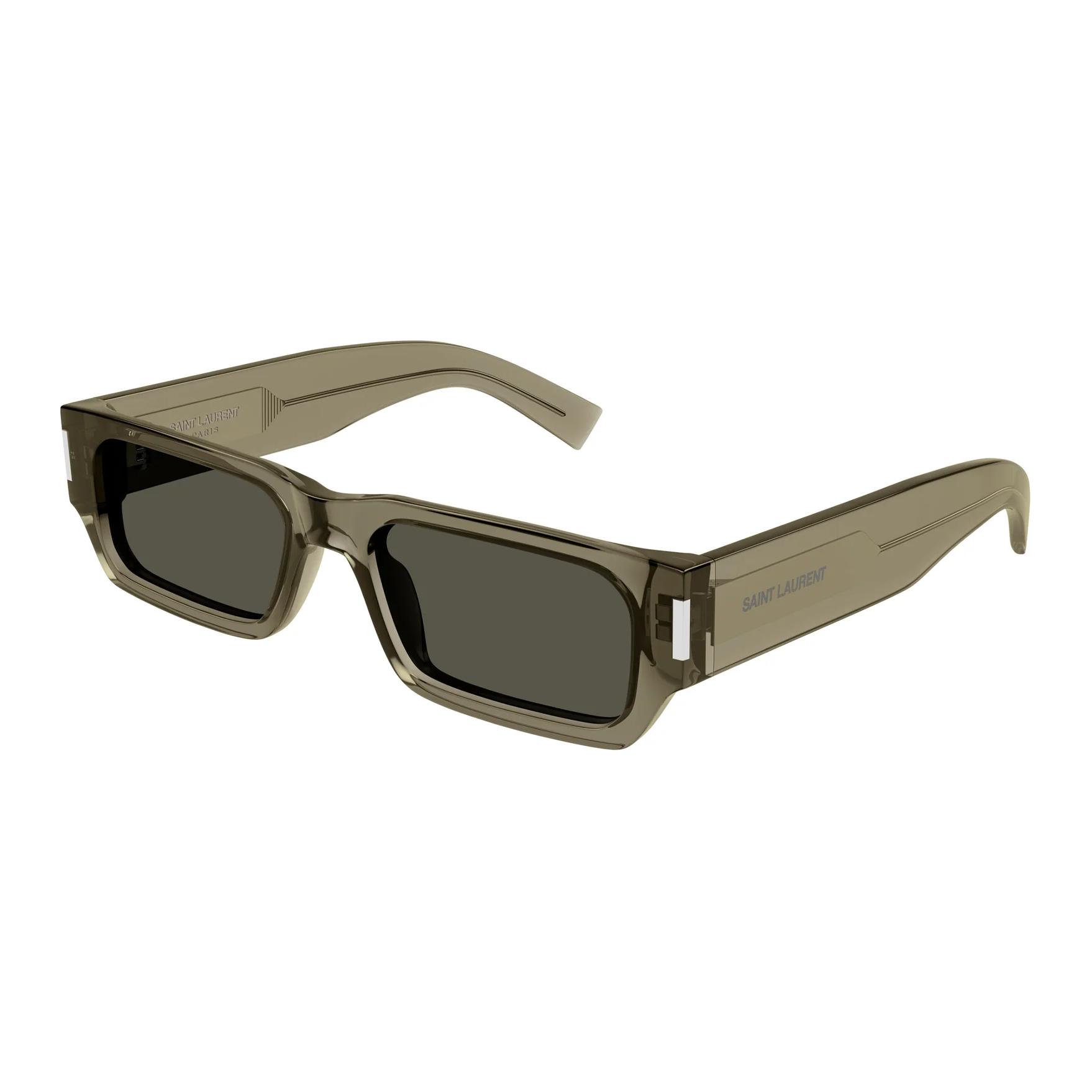 Saint Laurent Green Rectangular Acetate Sunglasses Unisex SL- 660/F-003