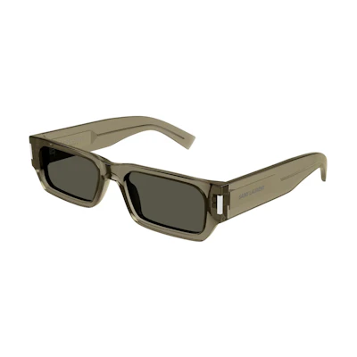 Saint Laurent Green Rectangular Acetate Sunglasses Unisex SL- 660/F-003