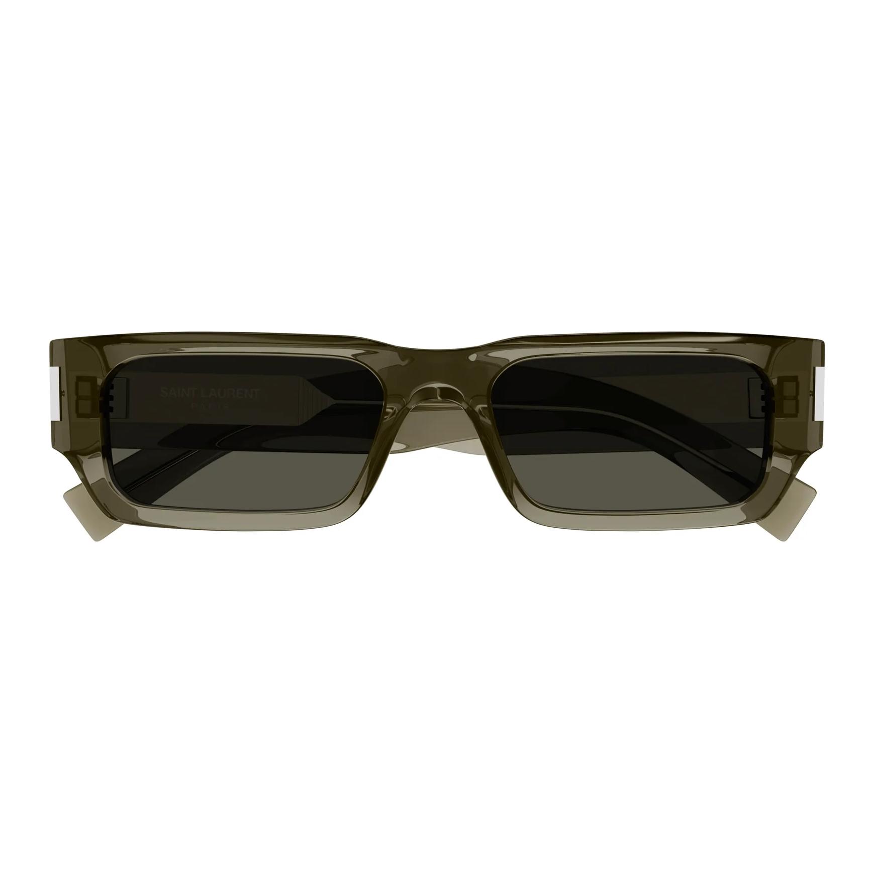 Saint Laurent Green Rectangular Acetate Sunglasses Unisex SL- 660/F-003 圖 3