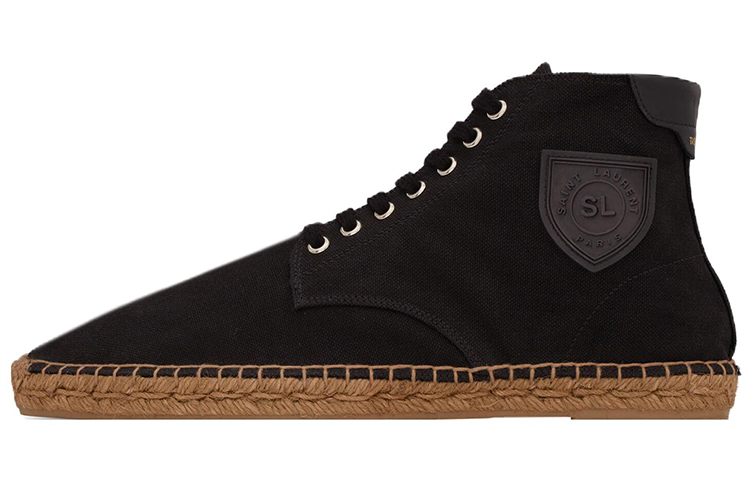 Buy Saint Laurent Sepatu High-Top Canvas 'Hitam' 73767512N901000