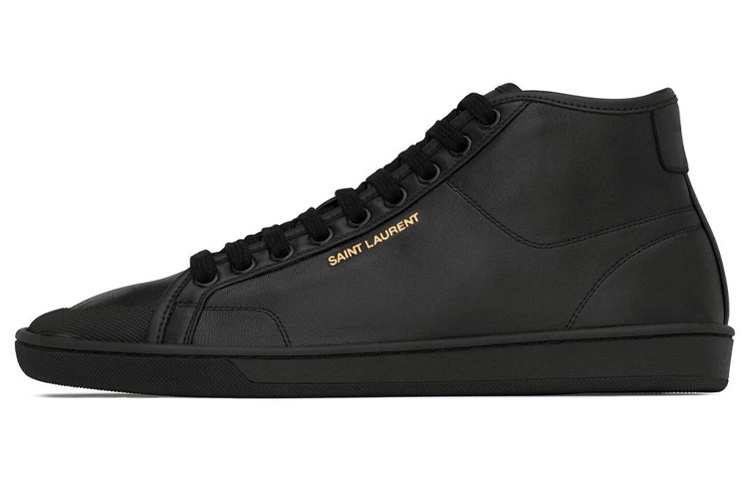 Saint Laurent High-Top Sneaker 'Black Leather' 713564AAAWQ1000