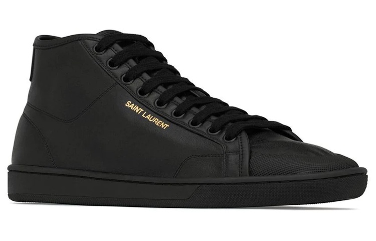 Order Saint Laurent Hoge Sneaker ''Zwart Leer'' 713564AAAWQ1000