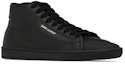 Order Kasut High-Top Saint Laurent 'Kulit Hitam' 713564AAAWQ1000