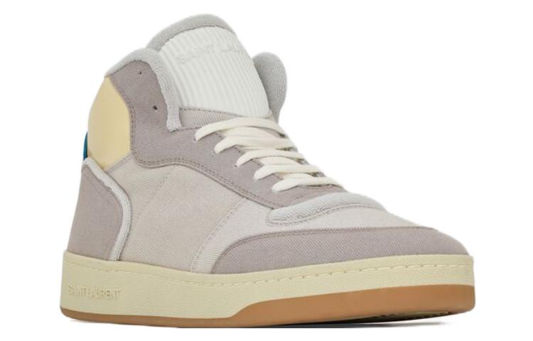 Order Sneaker Tinggi Saint Laurent 'Kulit Kelabu' 757315AACLZ1677