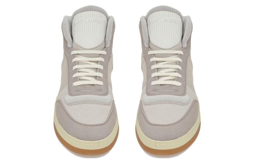 Lookbook 圣罗兰高帮运动鞋'灰色皮革' 757315AACLZ1677