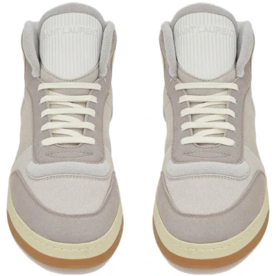 Sneaker Tinggi Saint Laurent 'Kulit Kelabu' 757315AACLZ1677 Lookbook Sneaker Tinggi Saint Laurent 'Kulit Kelabu' 757315AACLZ1677