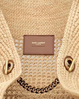 Saint Laurent Icare in Raffia Naturel/Brown Gold Lookbook Saint Laurent Icare in Raffia Naturel/Brown Gold