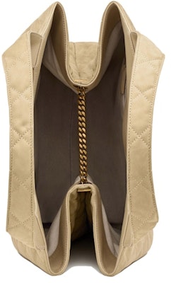 Saint Laurent Icare Maxi Shopping Bag Quilted Nubuck Suede Beige Lookbook Saint Laurent Icare Maxi Shopping Bag Quilted Nubuck Suede Beige