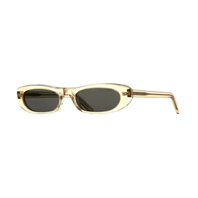 Saint Laurent Irregular Acetate Sunglasses Beige Unisex Couple Design SL557SHADE004