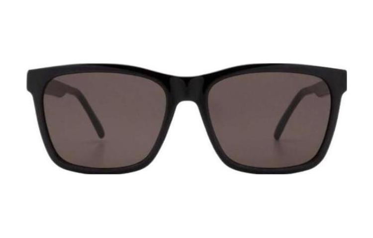 SAINT LAURENT Irregular Logo Black Acetate Sunglasses for Men. SL318 圖 4