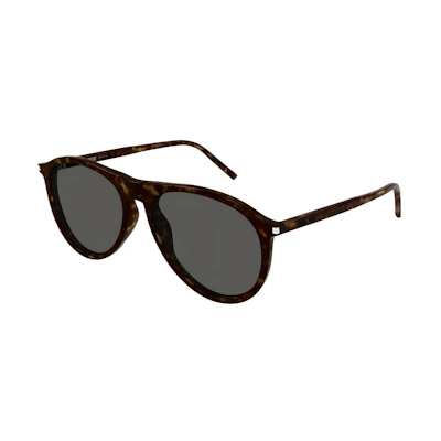 Saint Laurent Irregular Recycled Acetate Tortoise Sunglasses for Men. SL667