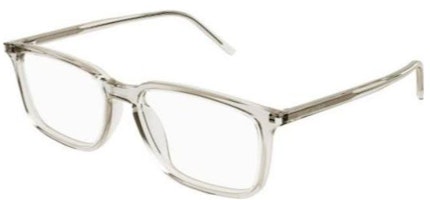 SAINT LAURENT Irregular Transparent Optical Glasses with Logo Print for Men. SL645F004 SAINT LAURENT Irregular Transparent Optical Glasses with Logo Print for Men. SL645F004