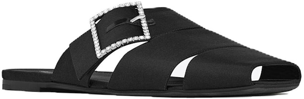 Saint Laurent Jacques 'Black Satin Cut-Out' Hitam Satin Cut-Out 7334281UUNN1000 Lookbook Saint Laurent Jacques 'Black Satin Cut-Out' Hitam Satin Cut-Out 7334281UUNN1000