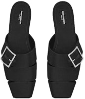 Saint Laurent Jacques 'Black Satin Cut-Out' Hitam Satin Cut-Out 7334281UUNN1000 Shop Saint Laurent Jacques 'Black Satin Cut-Out' Hitam Satin Cut-Out 7334281UUNN1000