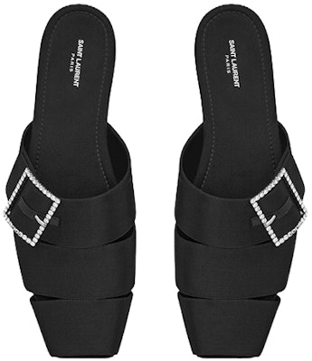 Saint Laurent Jacques 'Black Satin Cut-Out' 7334281UUNN1000 Shop Saint Laurent Jacques 'Black Satin Cut-Out' 7334281UUNN1000
