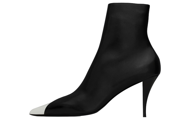 Saint Laurent Jam Lamb Skin Pointed Toe Zipper Boots 'Black'