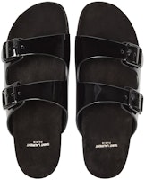 Saint Laurent Jimmy Sandal ''Hitam Berkilat'' 7112361TV001000 Shop Saint Laurent Jimmy Sandal ''Hitam Berkilat'' 7112361TV001000