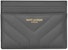 Saint Laurent Joan Card Case In Quilted Leather Black