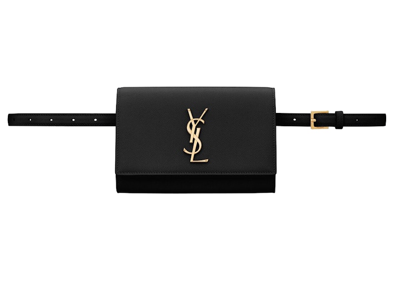 Saint Laurent Kate Belt Bag Grain De Poudre Black