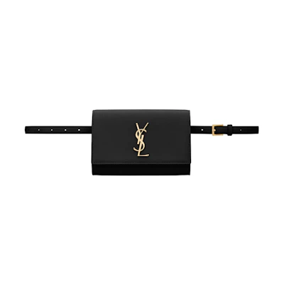 Saint Laurent Kate Belt Bag Grain De Poudre Black