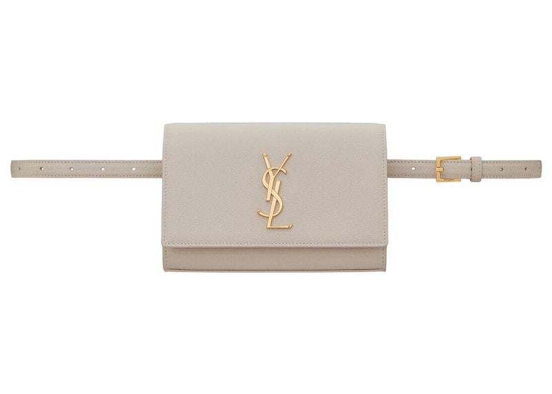Saint Laurent Kate Belt Bag Grain De Poudre Blanc Vintage