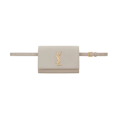 Saint Laurent Kate Belt Bag Grain De Poudre Blanc Vintage