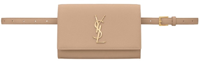 Saint Laurent Kate Belt Bag Grain De Poudre Dark Beige Saint Laurent Kate Belt Bag Grain De Poudre Dark Beige