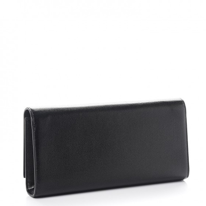 Order Cartera Saint Laurent Kate Grain De Poudre Negro con Detalles Dorados