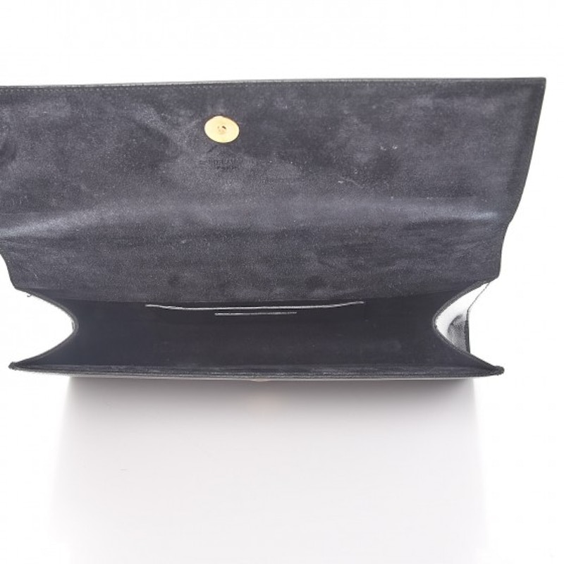 Lookbook Cartera Saint Laurent Kate Grain De Poudre Negro con Detalles Dorados