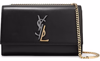 Saint Laurent Kate Gold/Silver YSL Medium Black Saint Laurent Kate Gold/Silver YSL Medium Black