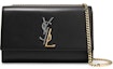 Buy Saint Laurent Kate Gold/Silver YSL Medium Black