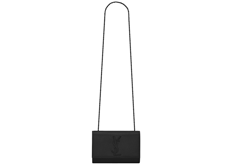 Saint Laurent Kate Grain de Poudre Embossed Leather Small Black