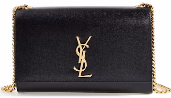 Saint Laurent Kate Medium Chain Bag in Grain De Poudre Gold-tone Black Saint Laurent Kate Medium Chain Bag in Grain De Poudre Gold-tone Black