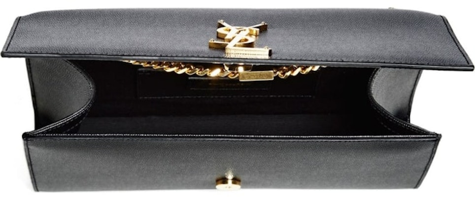 Saint Laurent Kate Medium Chain Bag in Grain De Poudre Gold-tone Black Lookbook Saint Laurent Kate Medium Chain Bag in Grain De Poudre Gold-tone Black