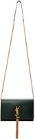 Saint Laurent Kate Tassel Chain Wallet Calfskin Green Saint Laurent Kate Tassel Chain Wallet Calfskin Green