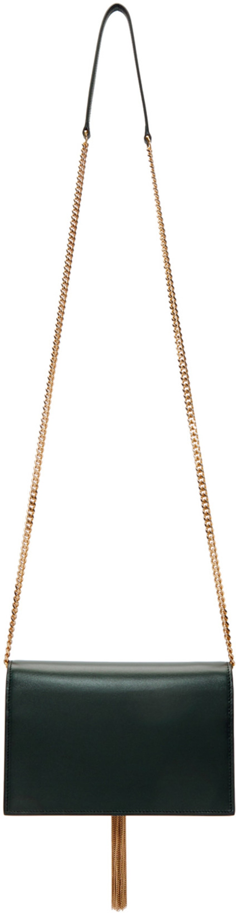 Order Cartera de Cadena Saint Laurent Kate con Borla de Piel de Ternera Verde